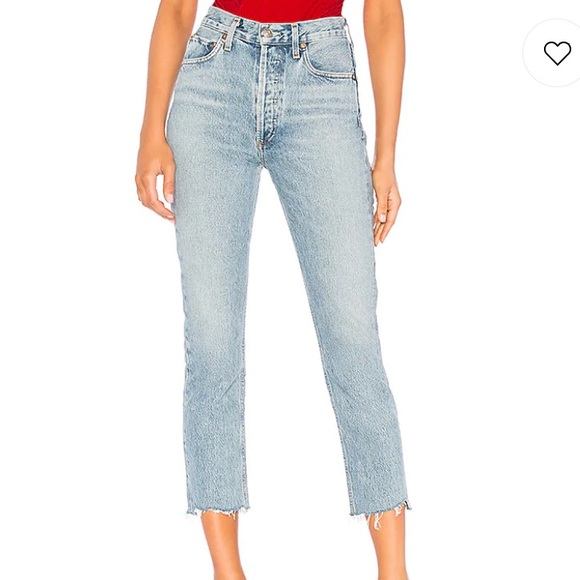 Agolde Denim - Agolde Riley Jeans in Zephyr